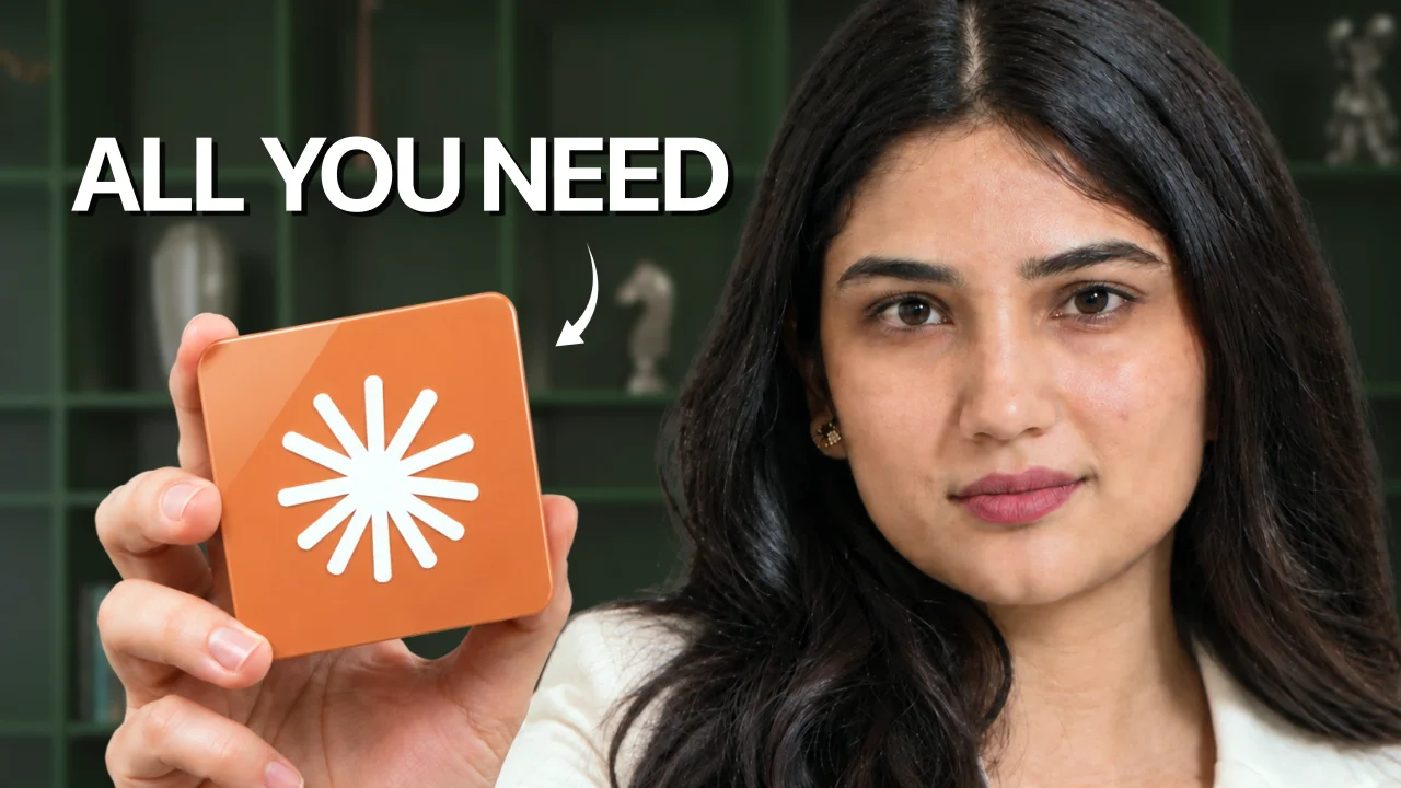 Zeel Jain holding an orange Claude logo tile under the words All you need